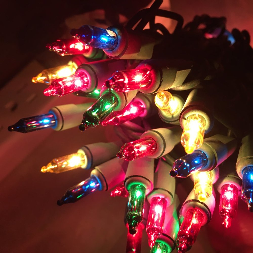 MULTI COLOR Mini String Lights  - 2 Boxes - 50 Lights ea Indoor Outdoor NWT NOS